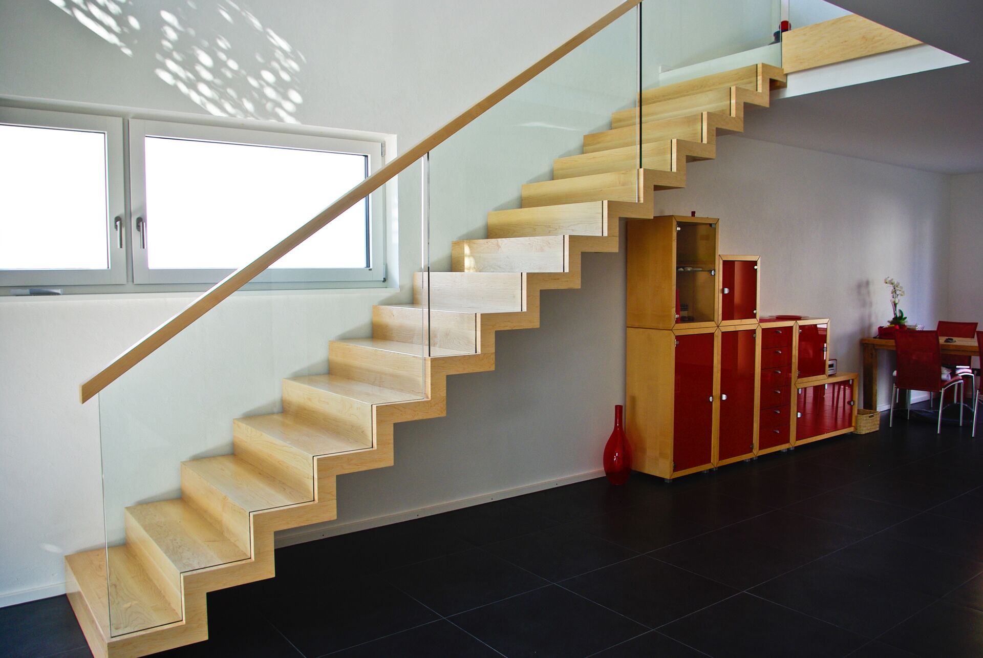 Faltwerktreppe gerade, kanadischer Ahorn